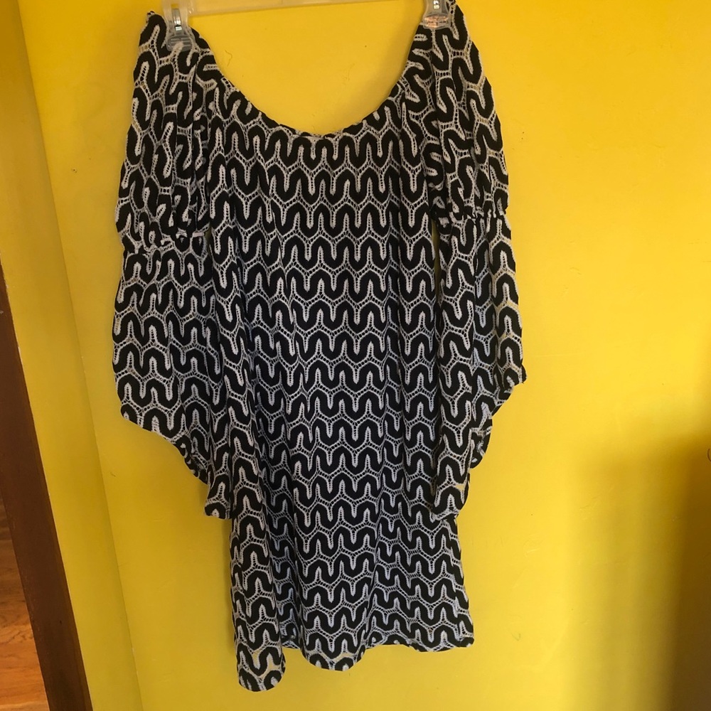 Off the shoulder bell sleeve dress